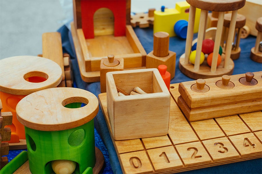 klocki drewniane artykuł orbico zabawki